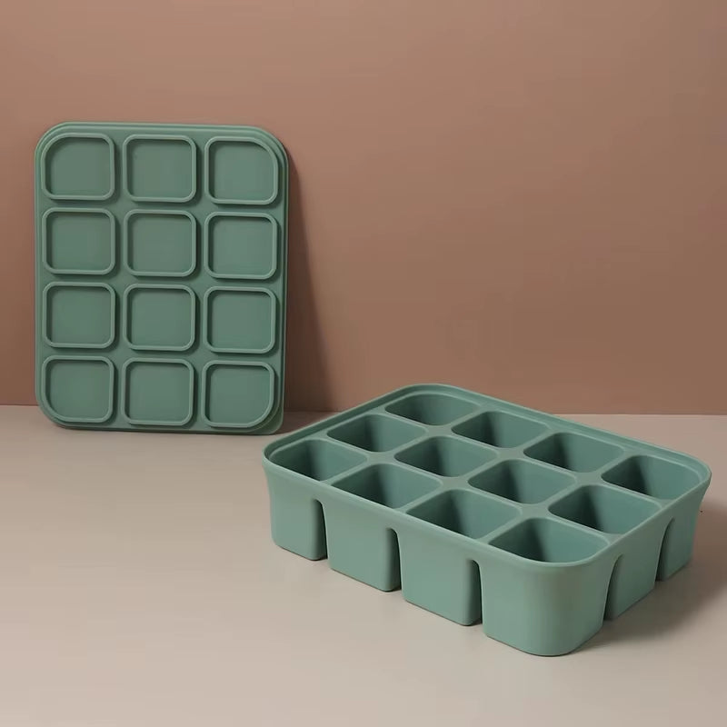 12 Grid Ice Cube Mold Silicone Ice Cube Tray Square Tray Mould Easy Release Silicone Ice Cube Forms Bar Kitchen Accessories