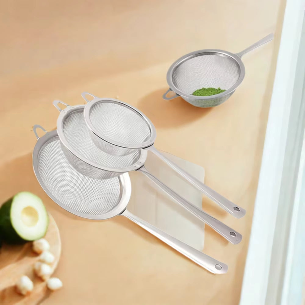 New Stainless Steel Matcha Sifter Very Fine Mesh Easy to Clean Fine Mesh Strainer Rust-Proof Small Food Sifters for Kitchen
