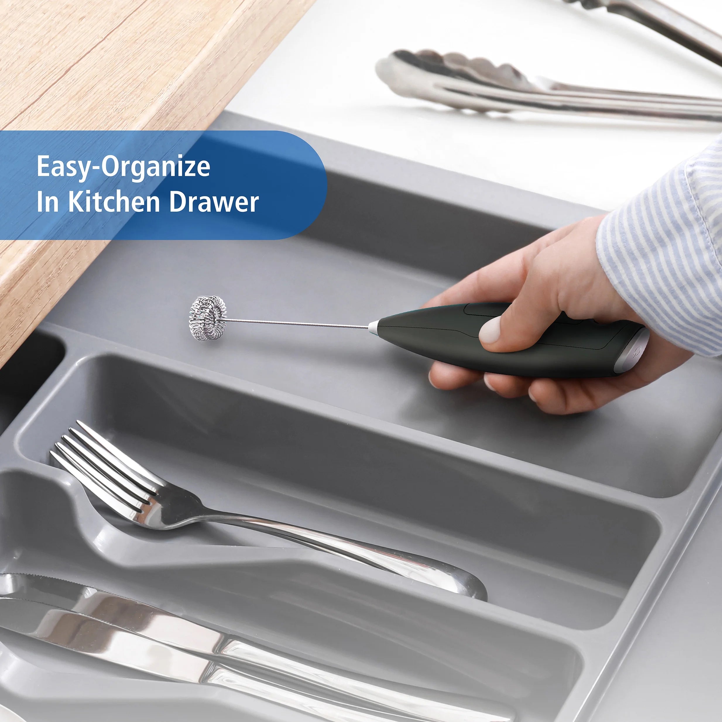 Milk Frother, Battery-Powered Handheld Milk Frother Wand