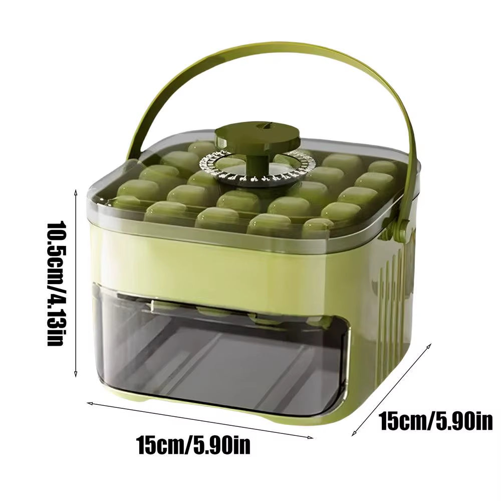 Ice Mold Tray Press Ice Tray Bucket 25-Grid Ice Block Maker Tray Ice Cubes Mold Ice Maker Square Ice Tray Mould with Container